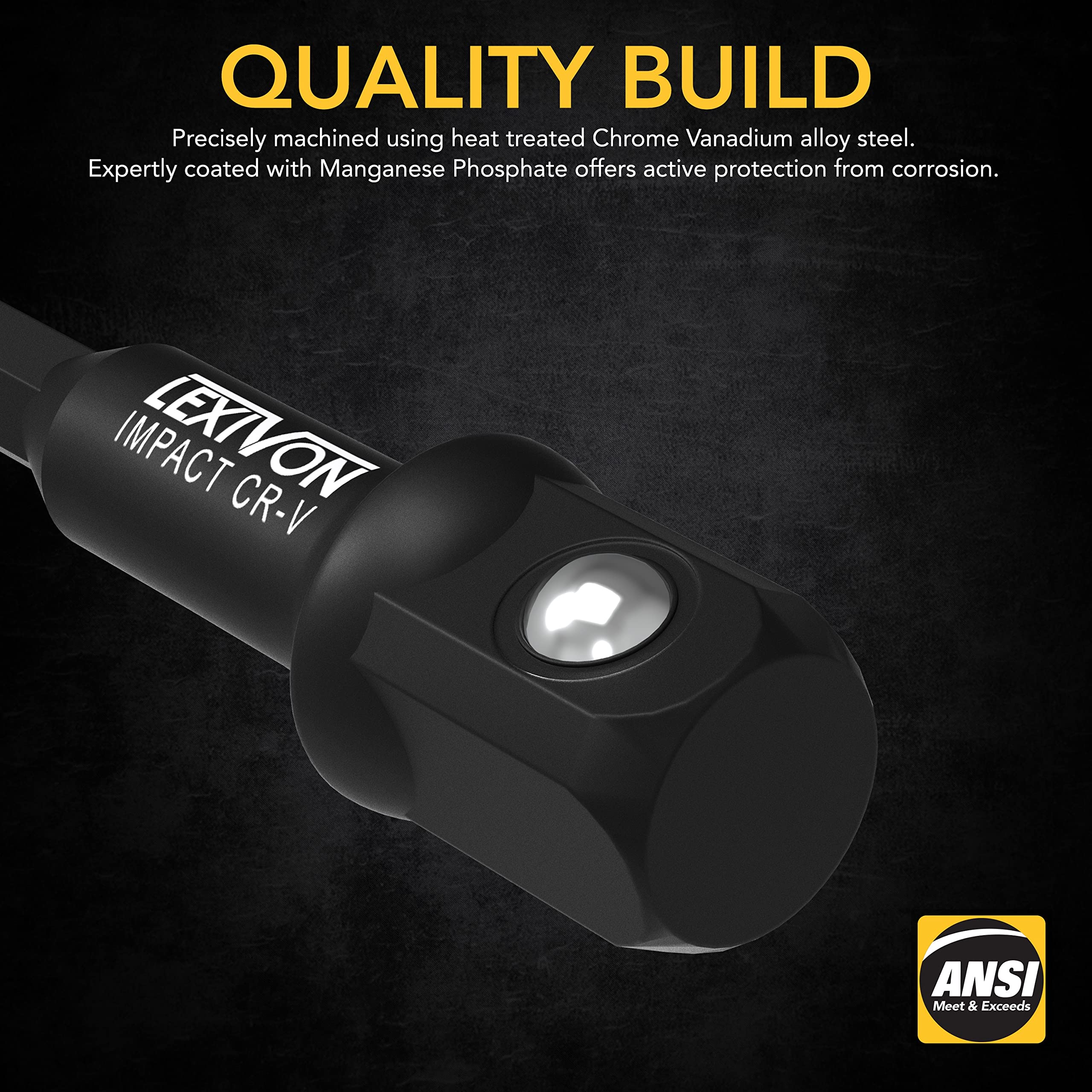 Foto 2 | Juego De Adaptadores De Enchufe Lexivon Impact Grade De 3 Piezas 1/4, 3/8, 1/ - Venta Internacional.