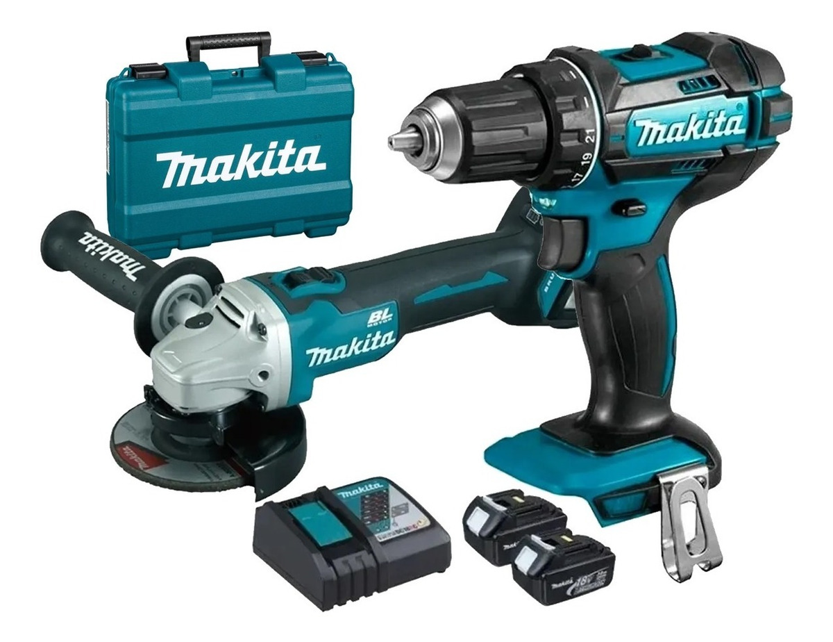 Rotomartillo Atornillador Makita + Esmeril 18v 2 Baterias