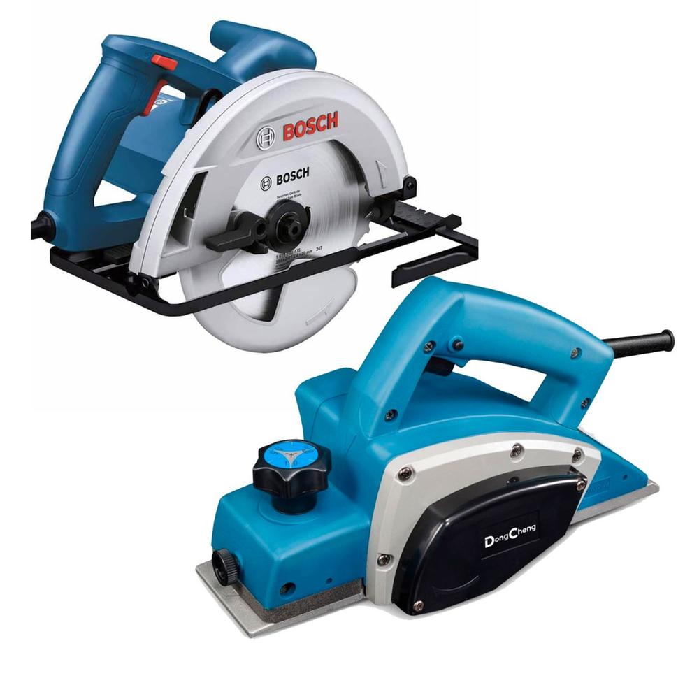 Foto 2 pulgar | Sierra Circular Bosch Gks130 + Cepillo Madera Industrial Dc 500w