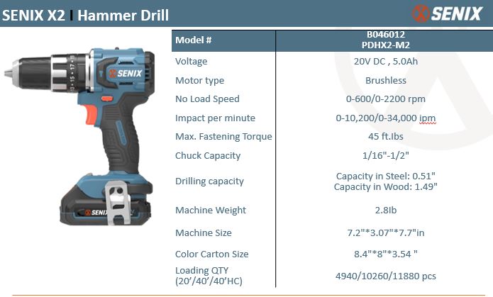 Foto 3 pulgar | 18v Taladro Percutor, Brushless, 45 Ft/l