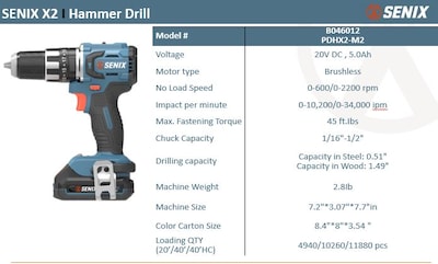 Foto 2 | 18v Taladro Percutor, Brushless, 45 Ft/l