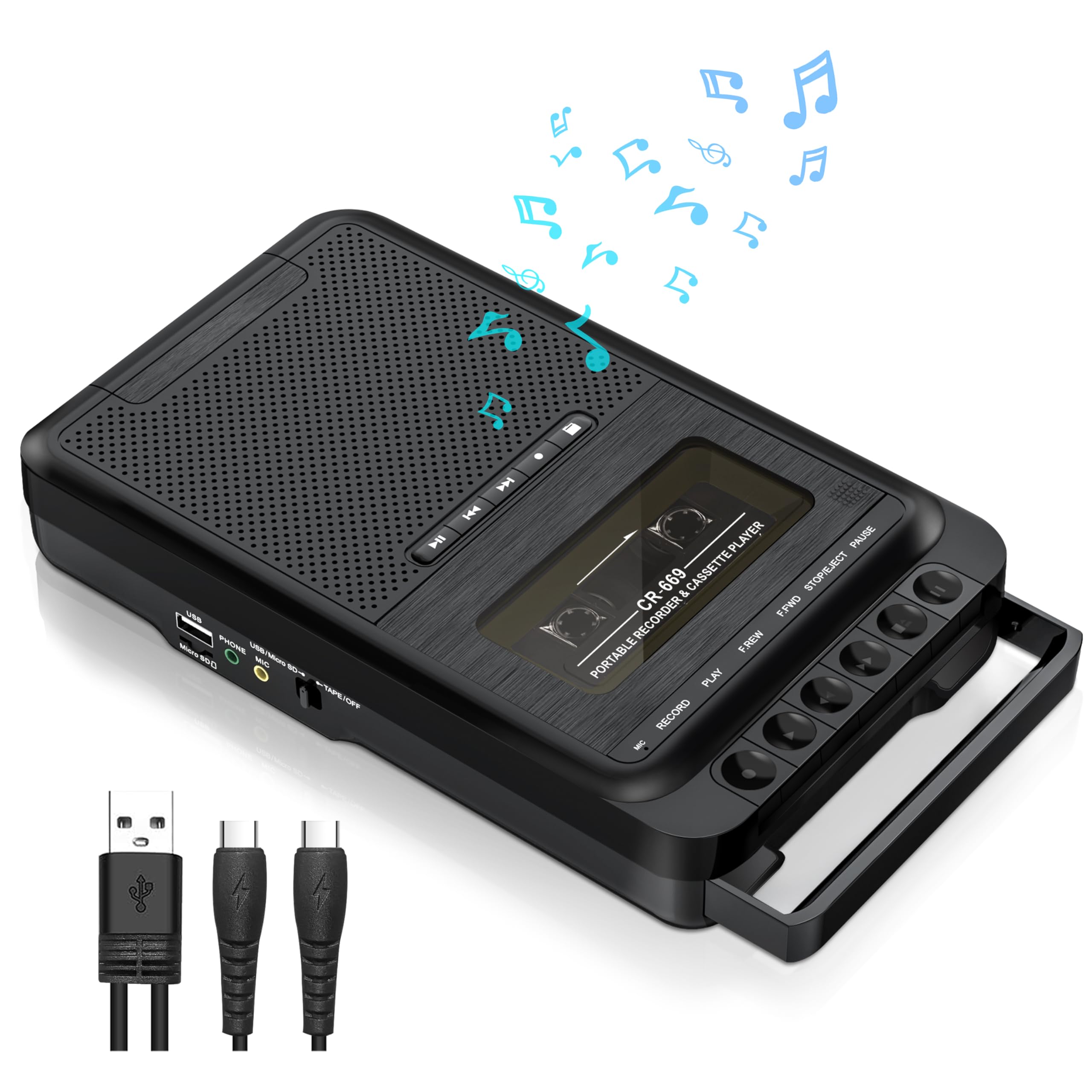 Foto 1 | Reproductor De Casetes Gracioso Portable Cassette A Mp3 - Venta Internacional.