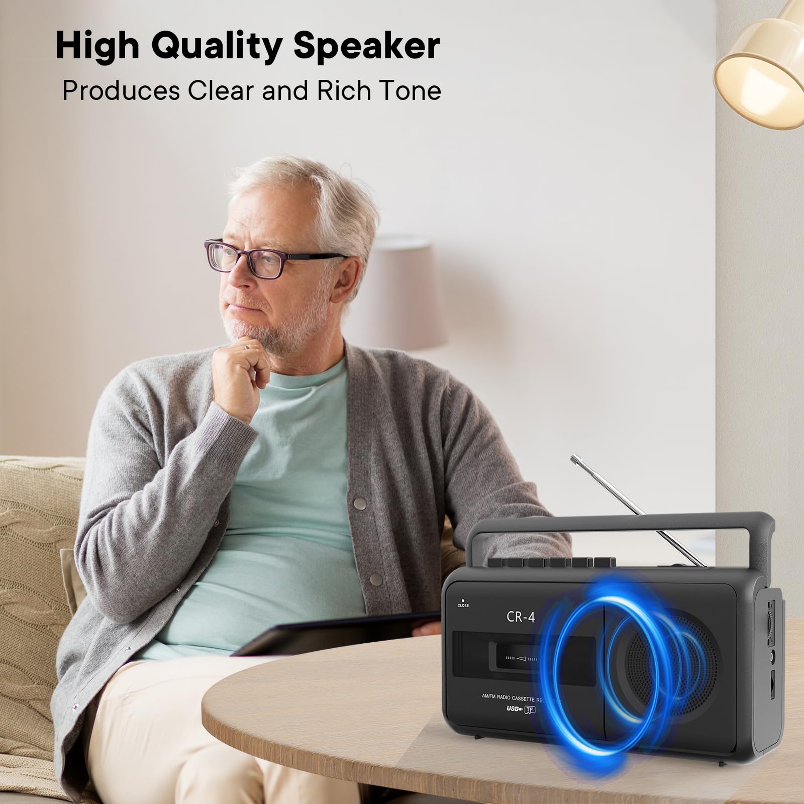 Foto 3 | Grabadora Con Reproductor De Casetes Kuephom Portable Boombox - Venta Internacional.