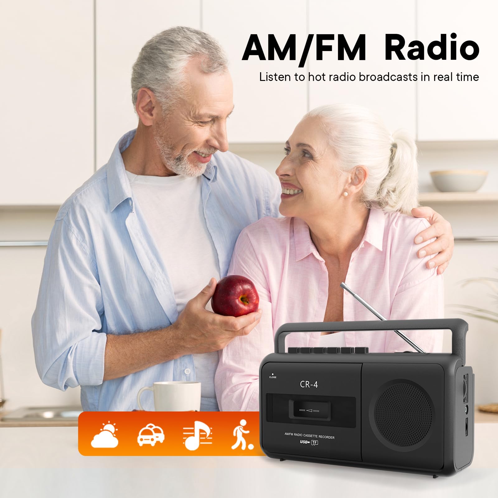 Foto 4 | Grabadora Con Reproductor De Casetes Kuephom Portable Boombox - Venta Internacional.