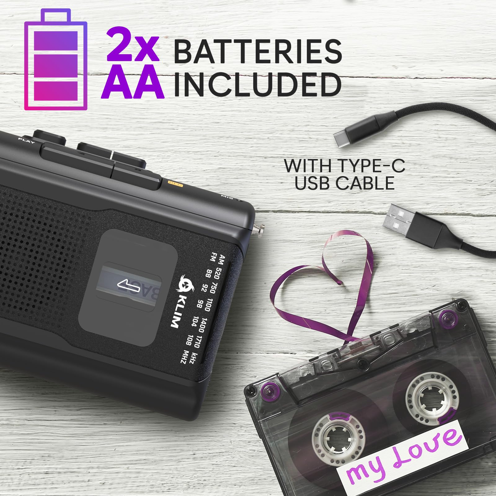 Foto 5 | Reproductor De Casetes Portátil Klim K8 Con Radio Am/fm - Venta Internacional.