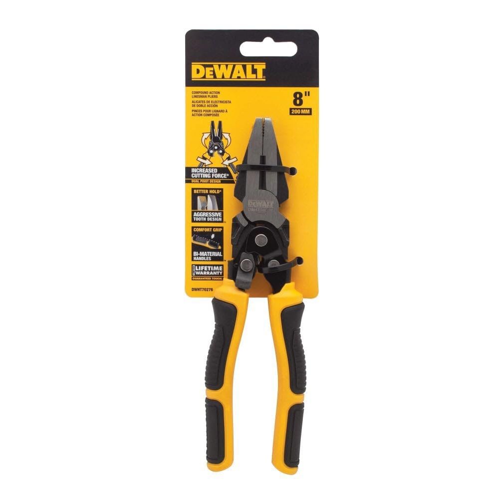 Foto 8 pulgar | Pinzas Dewalt Compound Action De Linesman Con Un 70% Más De Potencia De Corte - Venta Internacional.