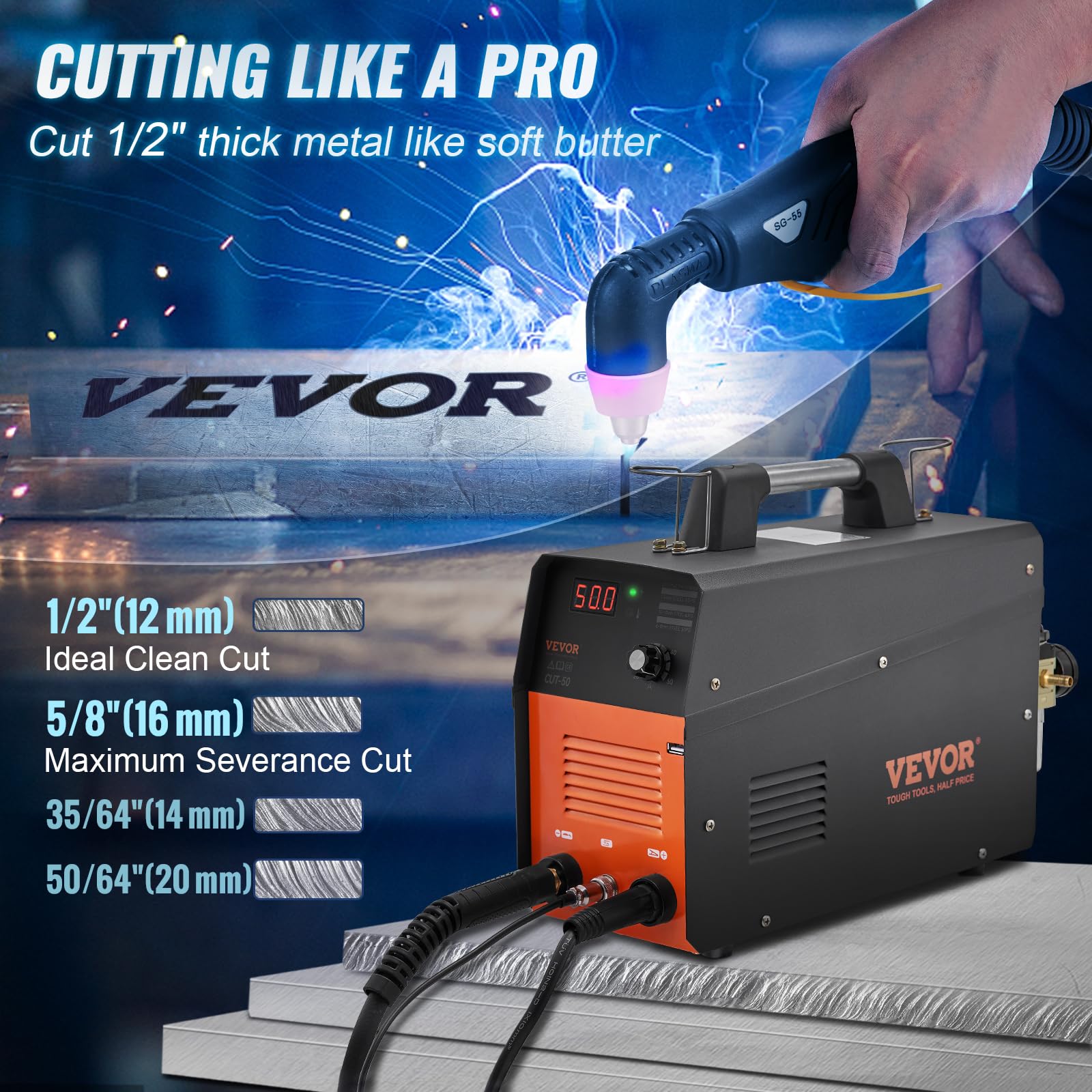 Foto 3 pulgar | Cortador De Plasma Vevor, 50 Amperios, 110 V/220 V, Doble Voltaje Ac Igbt - Venta Internacional.