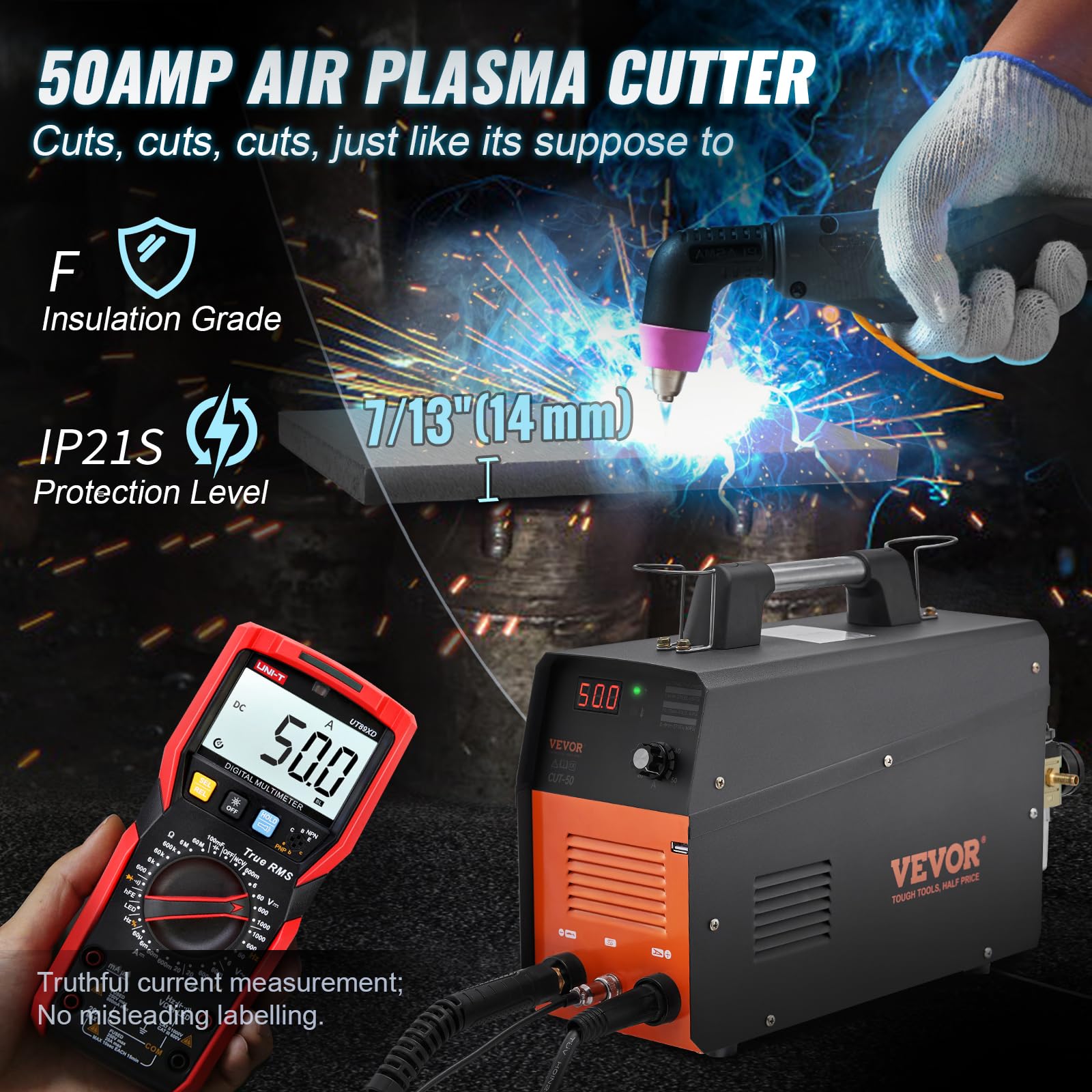 Foto 5 pulgar | Cortador De Plasma Vevor, 50 Amperios, 110 V/220 V, Doble Voltaje Ac Igbt - Venta Internacional.