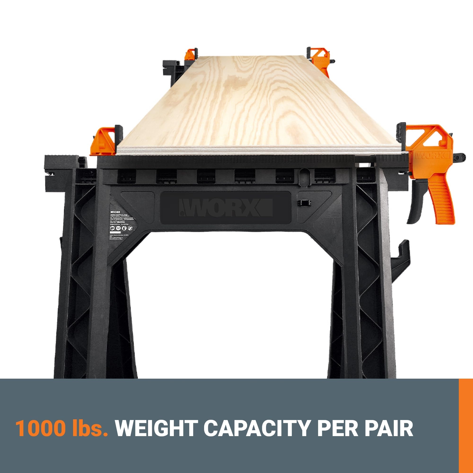 Foto 3 | Caballetes De Sujeción Worx Wx065 Con Abrazaderas De Barra, 1000 Libras - Venta Internacional.