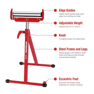 Foto 2 | Soporte Plegable Con Ruedas Workpro, Altura Ajustable, 250 Kg - Venta Internacional.