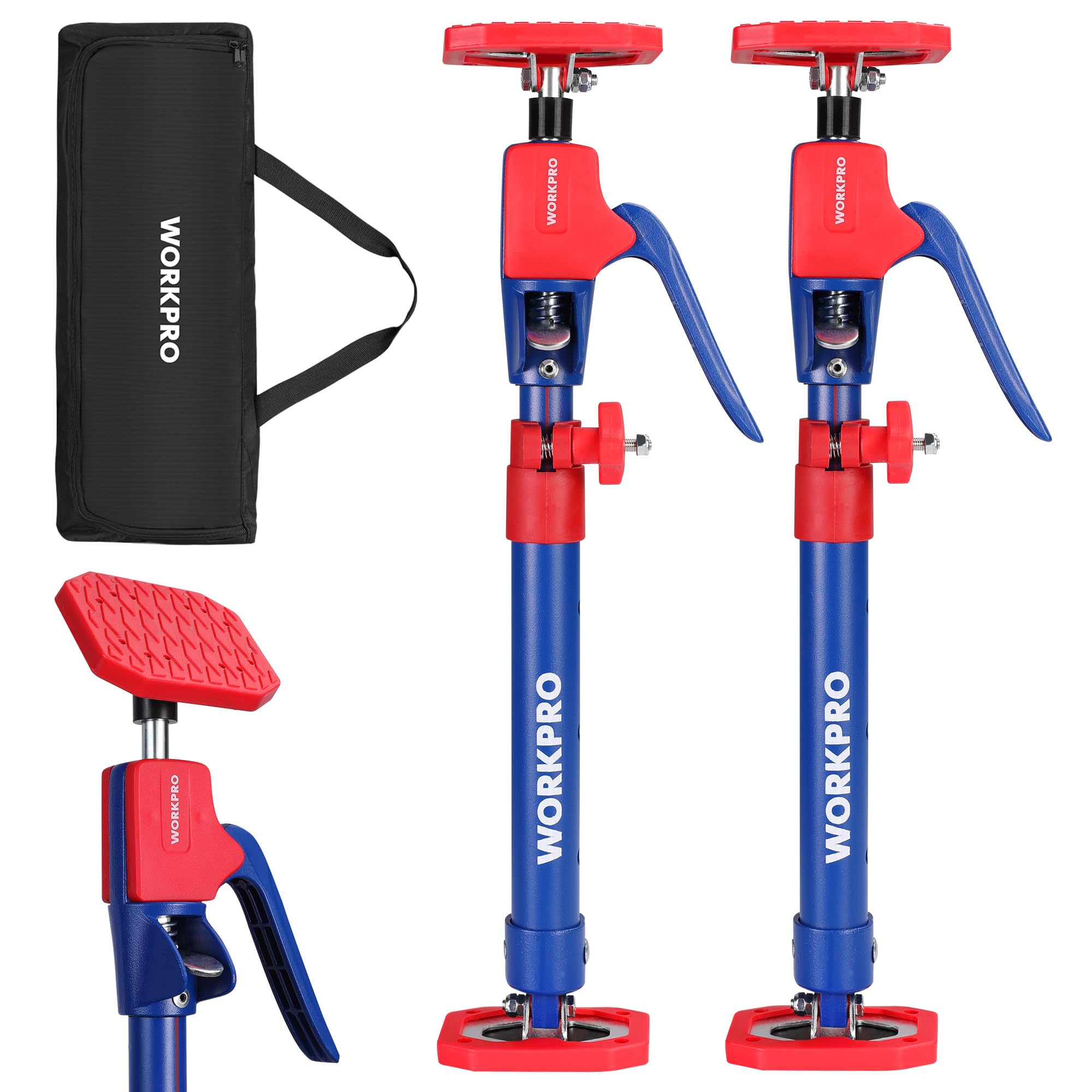 Barra De Soporte Telescópica Workpro Cabinet Jack De 47 A 75 Cm, 70 Kg, 2 Unidades - Venta Internacional.