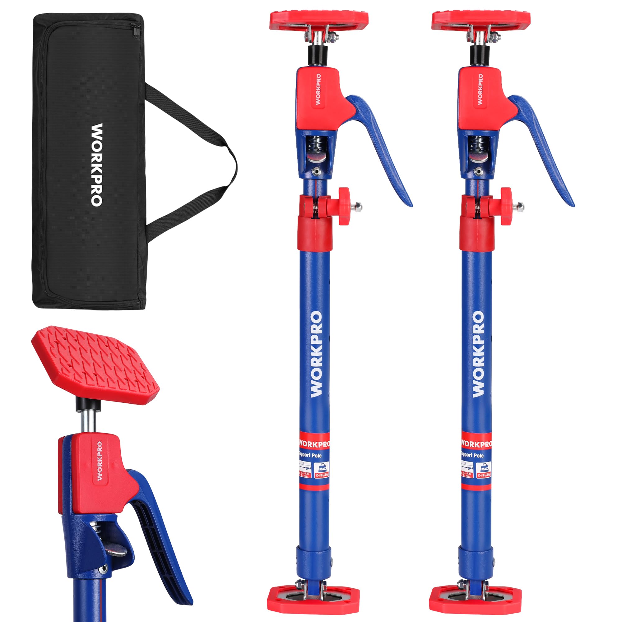 Barra De Soporte Telescópica Workpro Cabinet Jack De 60 A 115 Cm, 70 Kg - Venta Internacional.