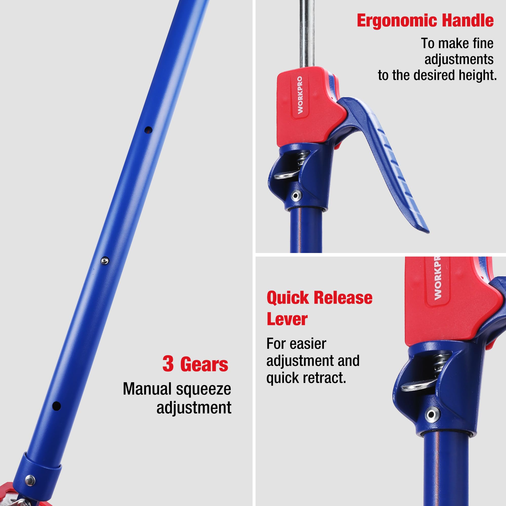 Foto 4 pulgar | Barra De Soporte Telescópica Workpro Cabinet Jack De 60 A 115 Cm, 70 Kg - Venta Internacional.