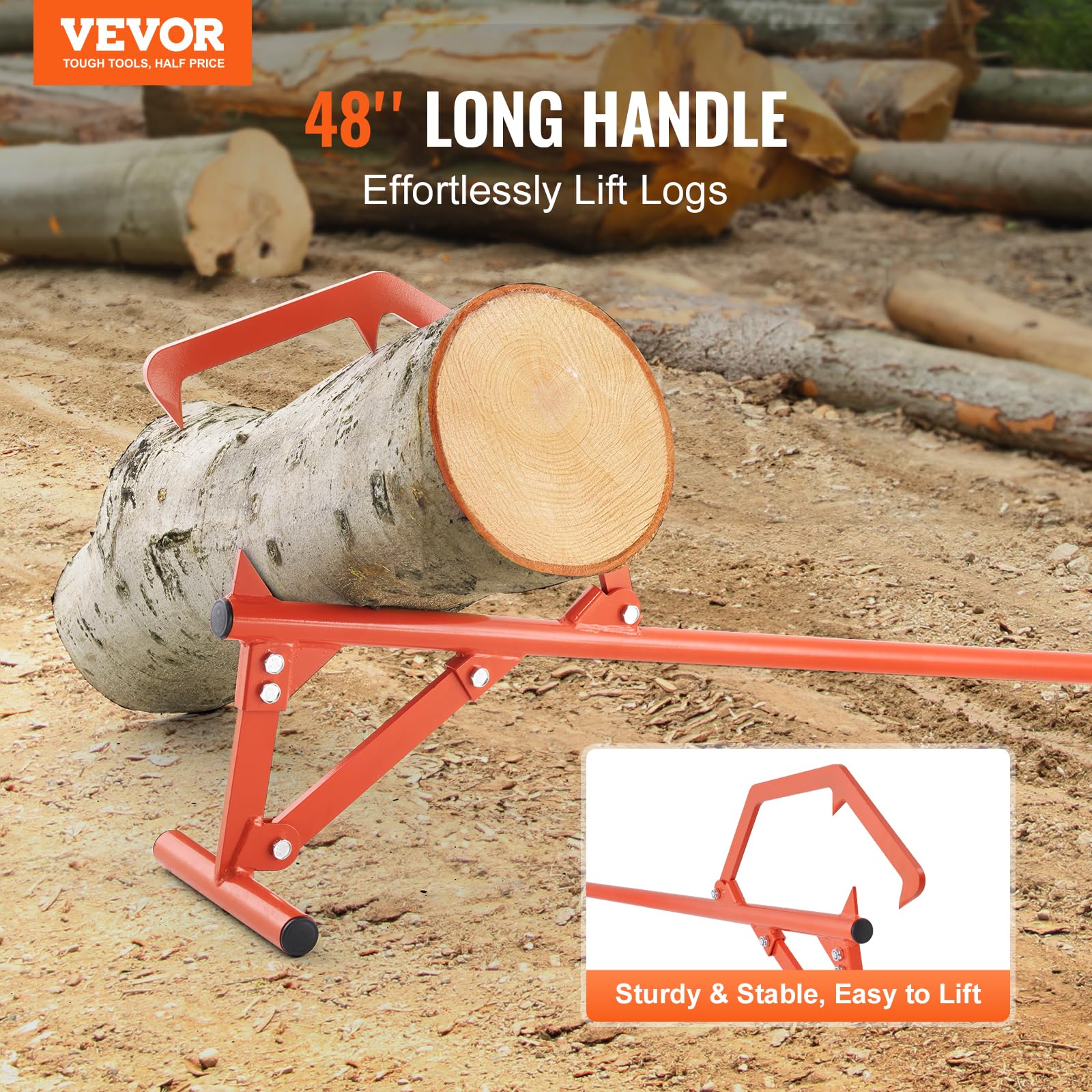 Foto 3 pulgar | Rollo Para Levantar Troncos Timberjack Vevor 48, Ajustable Y Resistente - Venta Internacional.