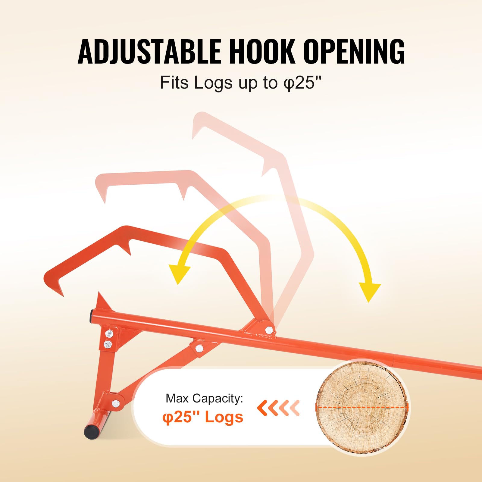 Foto 4 pulgar | Rollo Para Levantar Troncos Timberjack Vevor 48, Ajustable Y Resistente - Venta Internacional.