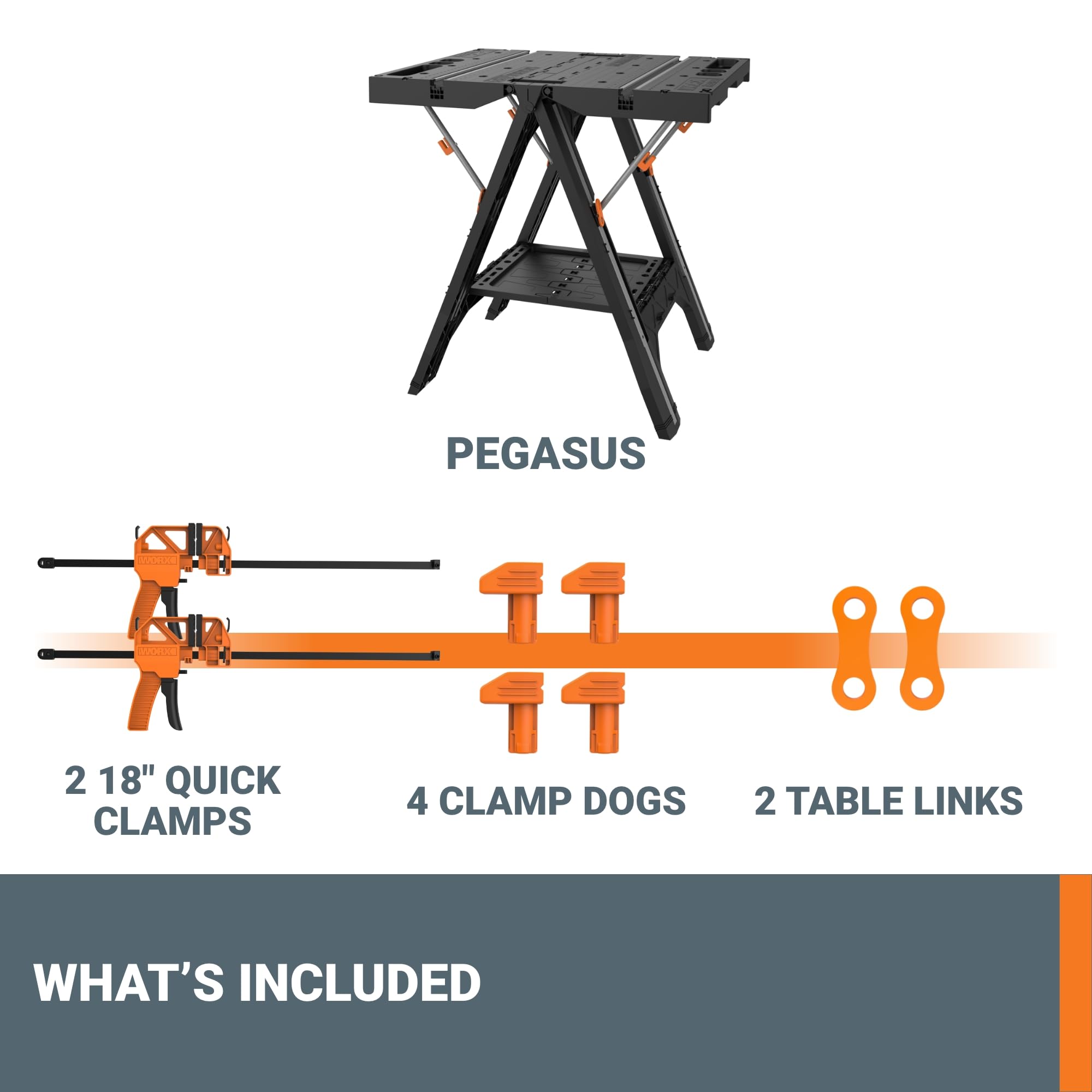 Foto 7 pulgar | Mesa De Trabajo Y Sawhorse Worx Pegasus Plegable 2 En 1 Wx051 - Venta Internacional.