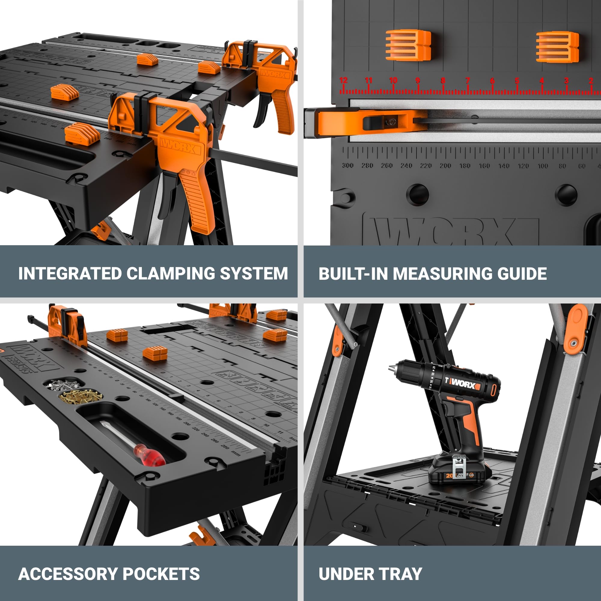 Foto 7 | Mesa De Trabajo Y Sawhorse Worx Pegasus Plegable 2 En 1 Wx051 - Venta Internacional.