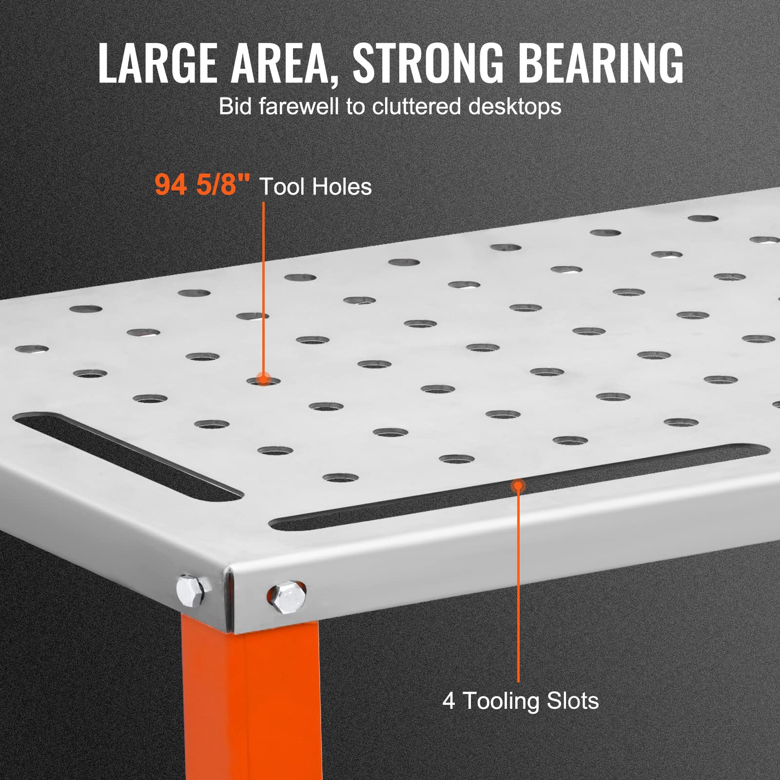 Foto 6 | Mesa De Soldadura Vevor 91x46 Cm 544 Kg Load Steel Con Ruedas - Venta Internacional.
