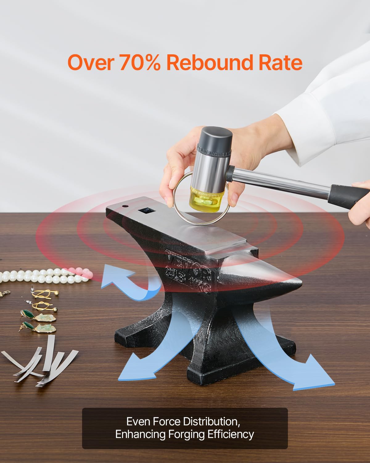 Foto 4 pulgar | Bocina Única Anvil Vevor De Acero Fundido De 11 Kg Con Base Estable - Venta Internacional.