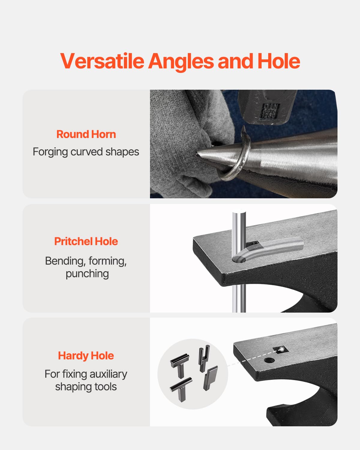 Foto 6 pulgar | Bocina Única Anvil Vevor De Acero Fundido De 11 Kg Con Base Estable - Venta Internacional.
