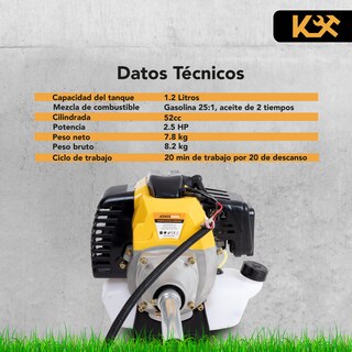 Foto 7 | Desbrozadora a Gasolina Kingsman KIND5200 52cc 2.5hp