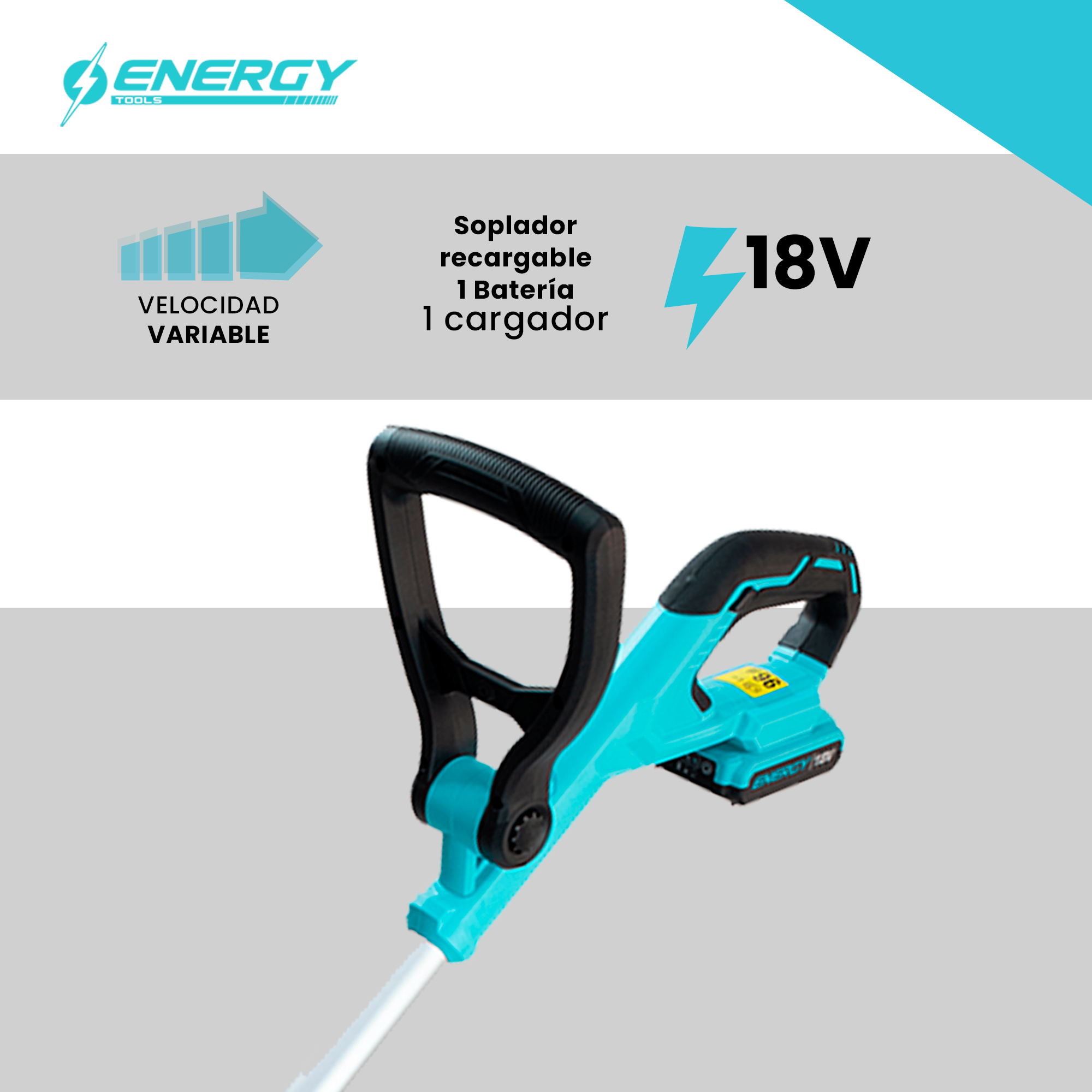 Foto 6 pulgar | Bordeadora Recargable Energy Tools Azul 11''