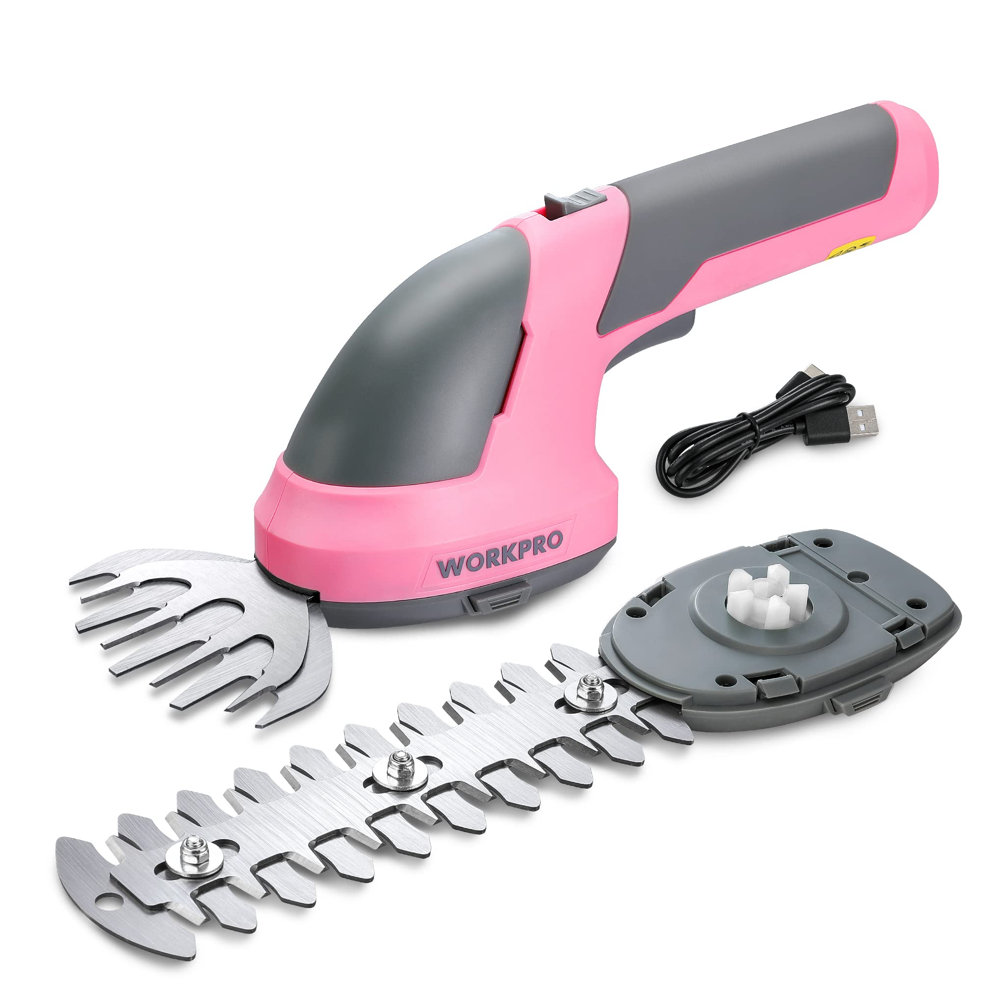 Cortadora De Césped Y Arbustos Inalámbrica Workpro 7,2 V, Rosa - Venta Internacional.