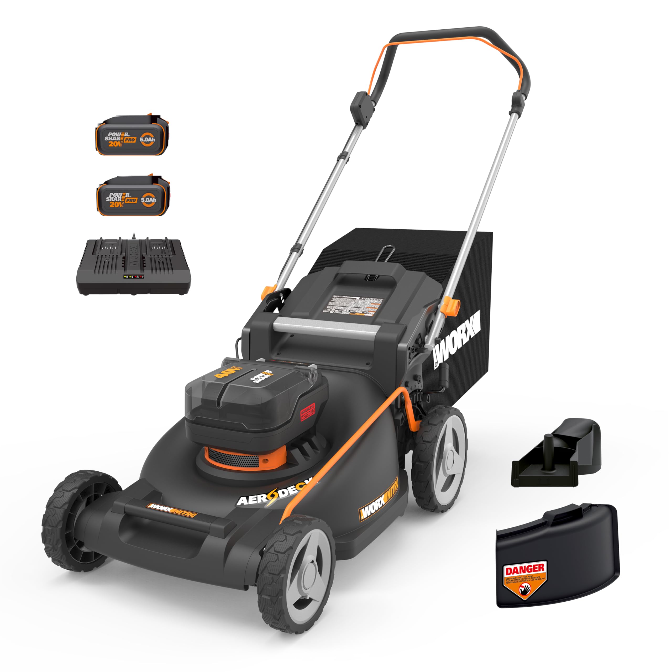 Foto 2 pulgar | Cortadora De Césped Worx Nitro 40v 21 Push Con Aerodeck E Intellicut - Venta Internacional.