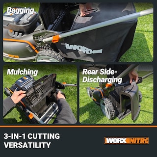 Foto 2 | Cortadora De Césped Worx Nitro 40v 21 Push Con Aerodeck E Intellicut - Venta Internacional.