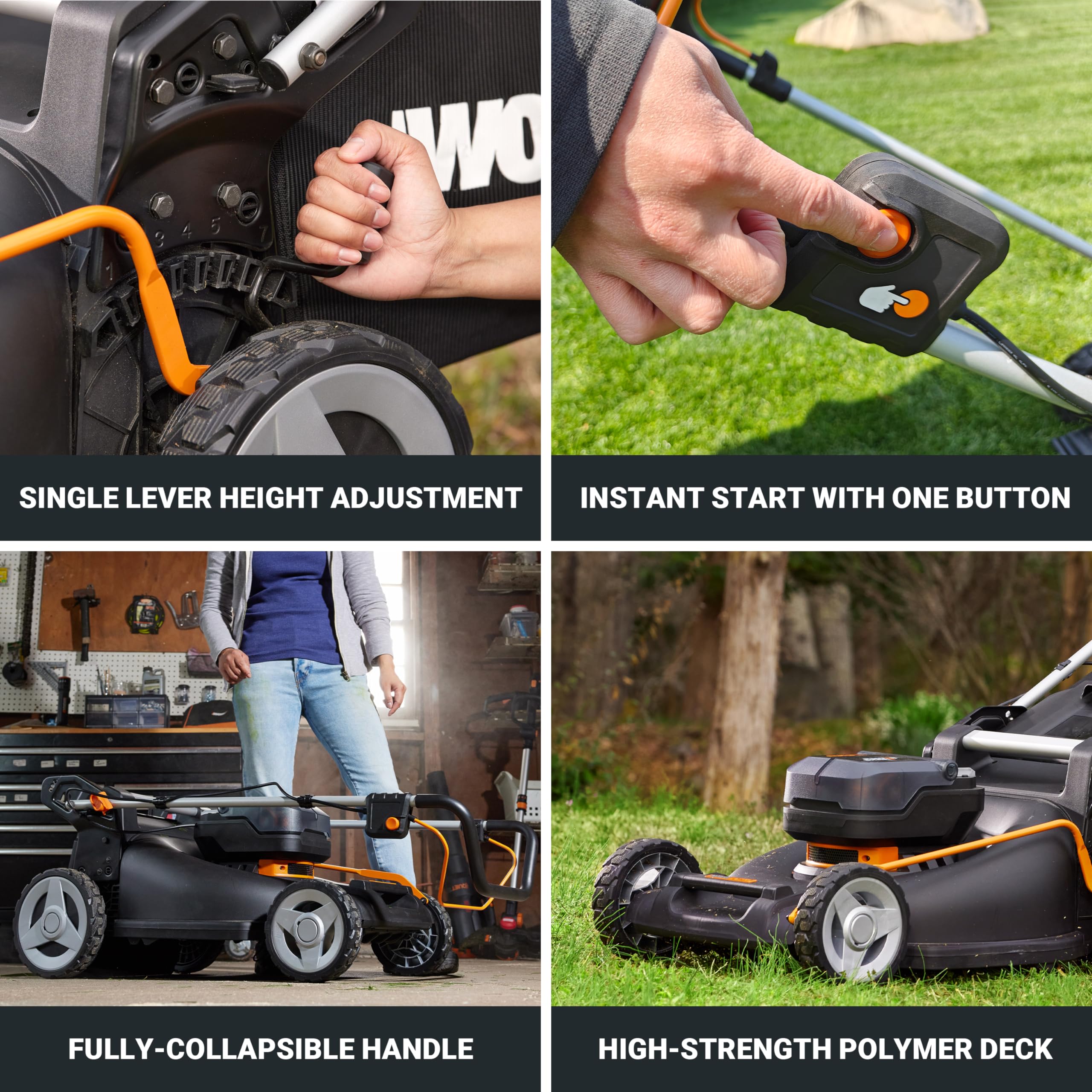 Foto 5 pulgar | Cortadora De Césped Worx Nitro 40v 21 Push Con Aerodeck E Intellicut - Venta Internacional.