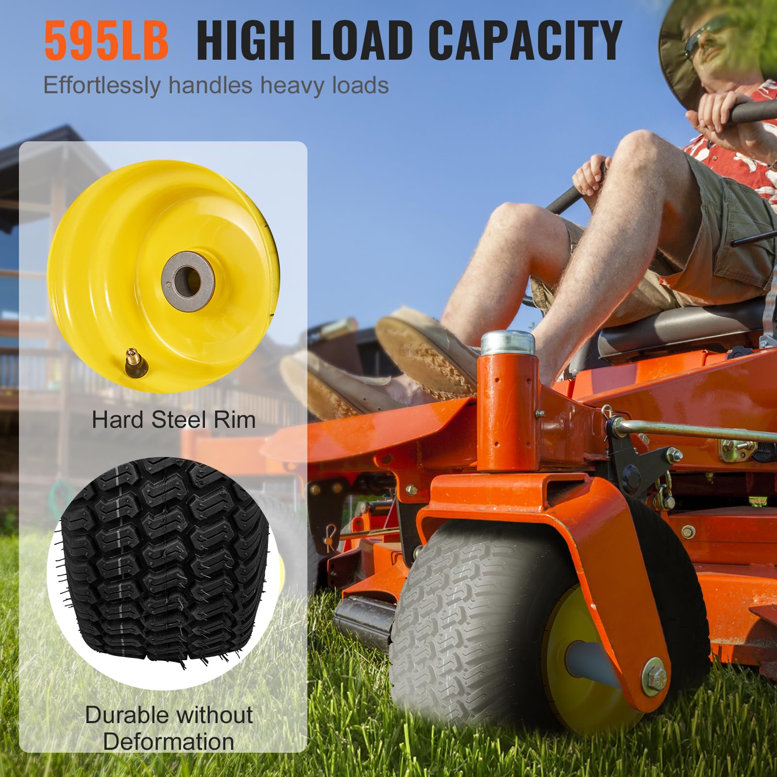 Foto 5 pulgar | Neumáticos Para Cortacésped Vevor 15x6.00-6 Sin Cámara Con Llanta, Paquete De 2 - Venta Internacional.