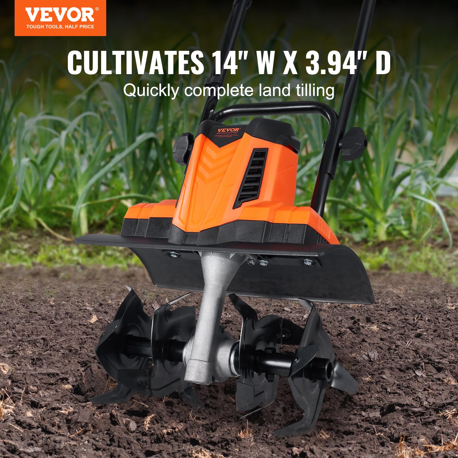 Foto 3 pulgar | Cultivadora Eléctrica Vevor 10a 14 Cm De Ancho De Labranza 10 Cm De Profundidad De Labranza - Venta Internacional.
