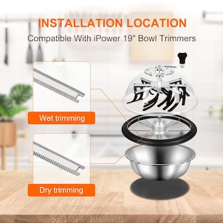 Foto 3 | Cuchillas Recortadora Leaf Bowl Ipower De 19 Pulgadas De Acero Inoxidable X4 - Venta Internacional.