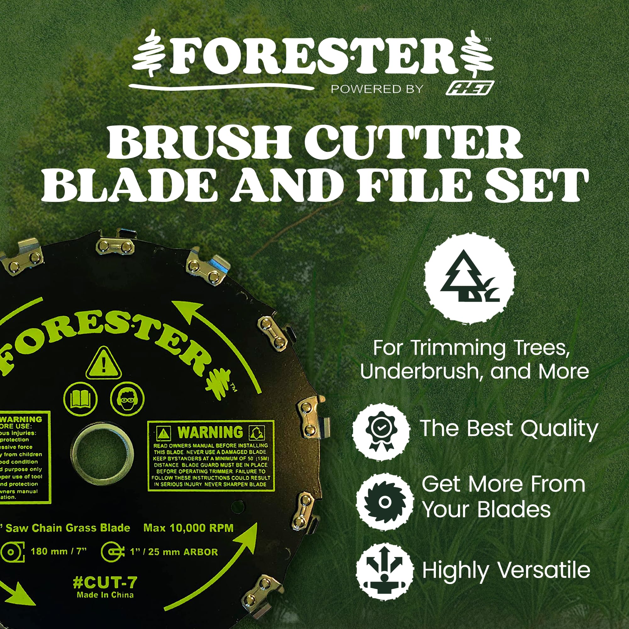 Foto 2 | Cuchillas Desbrozadoras Forester De 20 Dientes Y 9 Circulares Con Juego De Limas - Venta Internacional.
