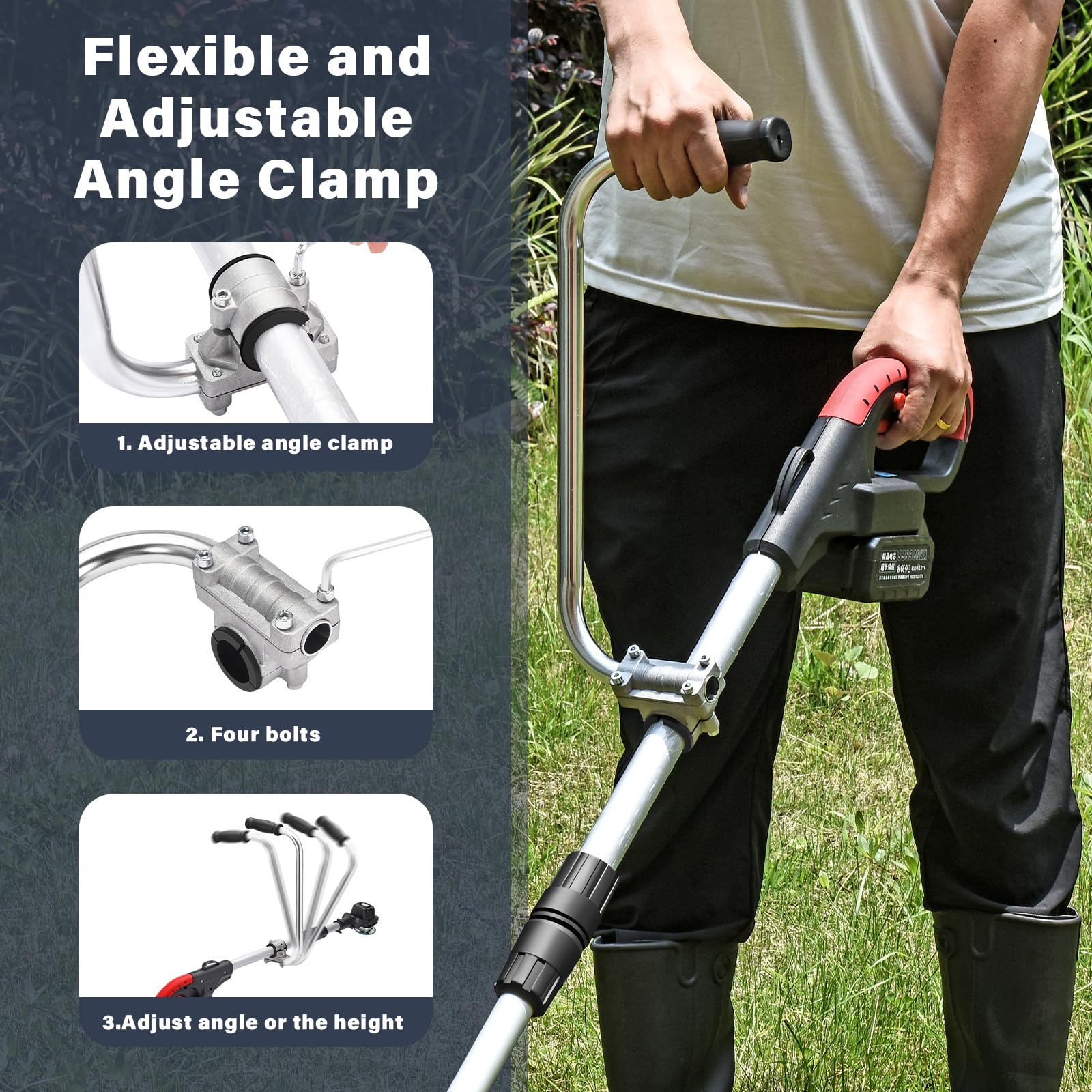 Foto 5 pulgar | Mango Ergonómico Trimmer Grip Handle Zzm Con Arnés De Correa Para El Hombro - Venta Internacional.