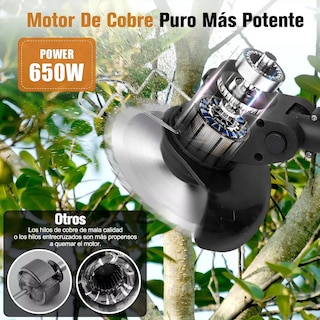 Foto 2 | Desbrozadora Inalámbrica Podadora Electrica Cortadora Pasto Eo Safe Imports Esi-19747 Negro