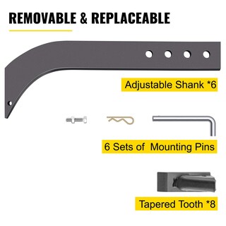 Foto 5 | Vástago Para Escarificador Box Blade Shank Vevor De 18 Pulgadas, 4 Orificios, 6 Unidades - Venta Internacional.