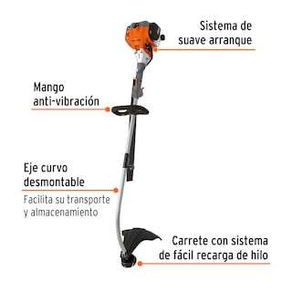 Foto 3 | Desbrozadora A Gasolina 30 Cc Truper DES-30C color Naranja Mango 'd' 17' Corte Curva