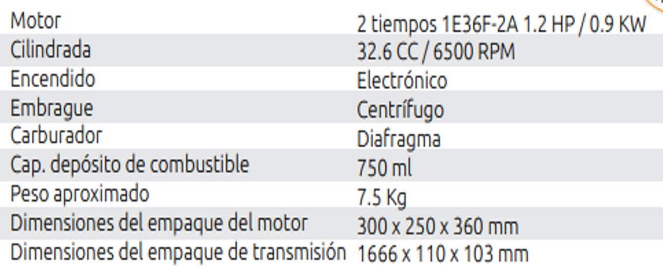 Foto 5 | Desbrozadora con Cabezal de Nylon 32.6CC Gim Terra Motor 2 Tiempos 1.2HP 0.9KW Capacidad Depósito de Combustible de 7