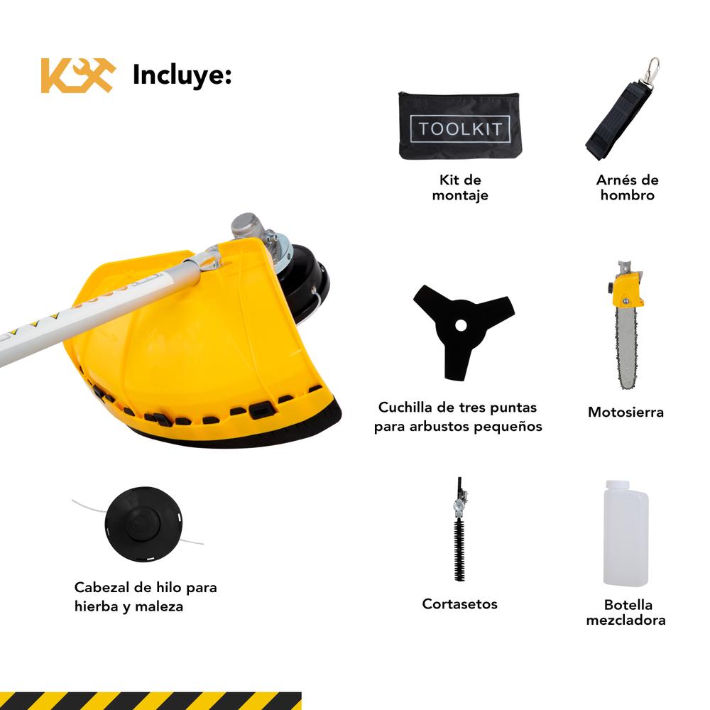 Foto 5 pulgar | Desbrozadora a Gasolina Kingsman con Accesorios