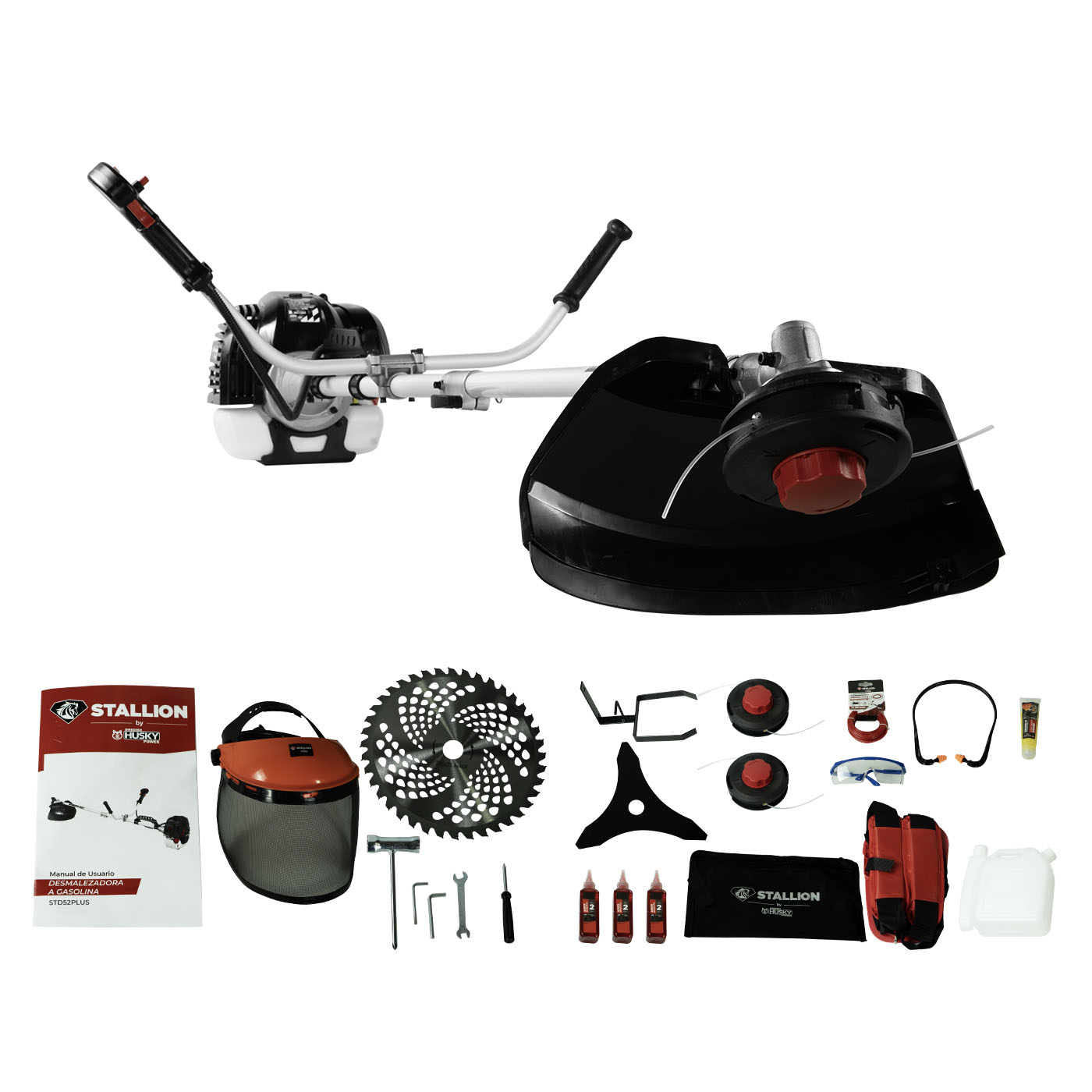 Desmalezadora Stallion By Swedish Husky Power 52cc Motor 2 Hp (1 Caja) Transmisión Portátil - Std52plus $2,749