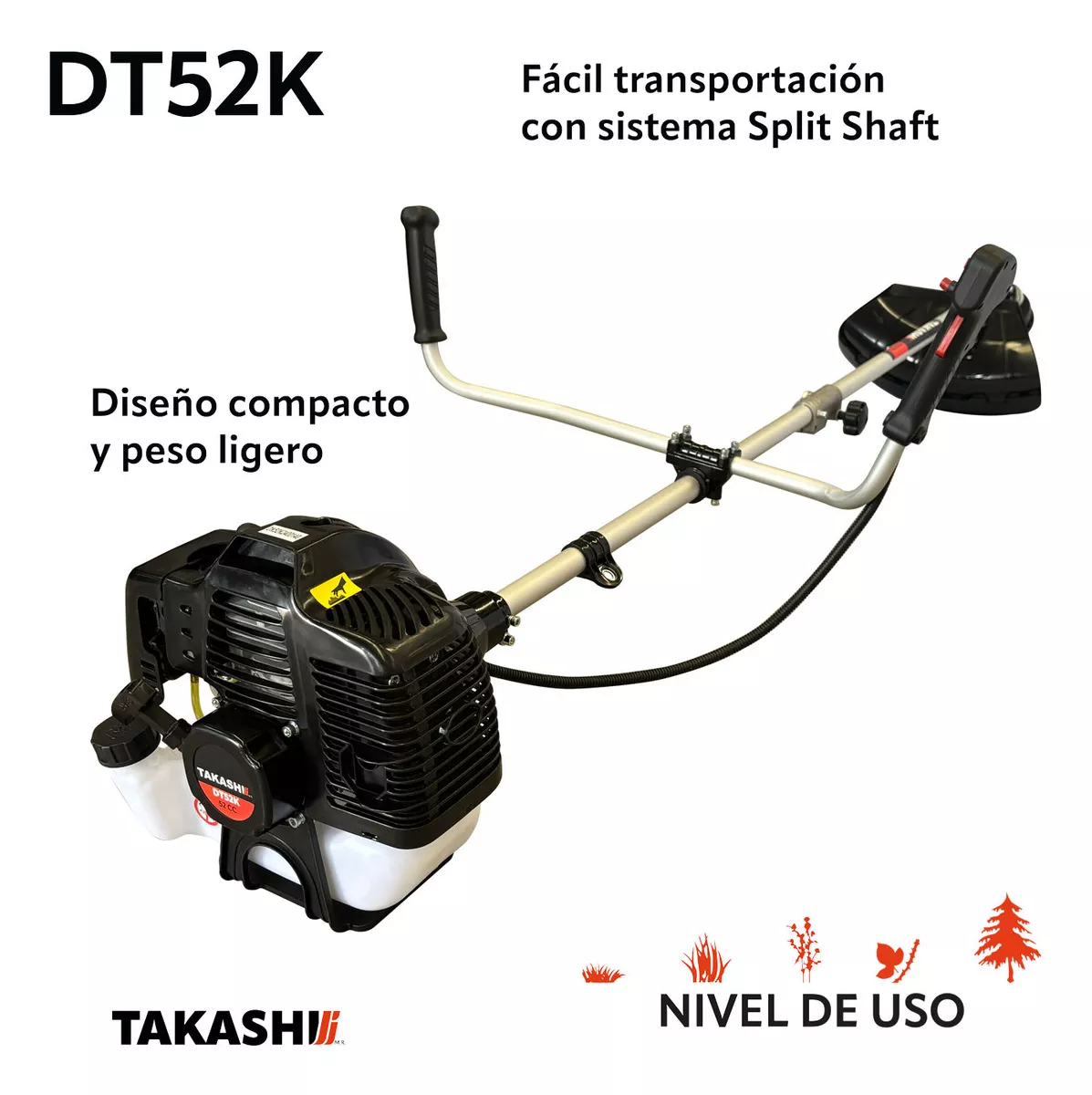 Foto 4 pulgar | Desbrozadora Desmalezadora 52cc Takashi 2 Tiempos Dt52k Color Negro