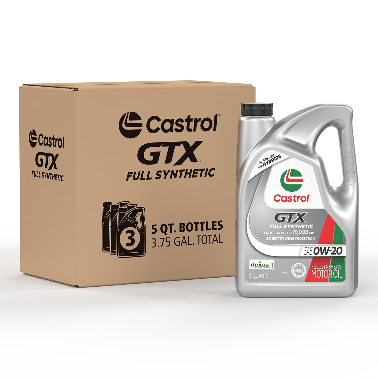 Foto 2 pulgar | Aceite De Motor Castrol Gtx Totalmente Sintético 0w-20 5l (paquete De 3) - Venta Internacional.