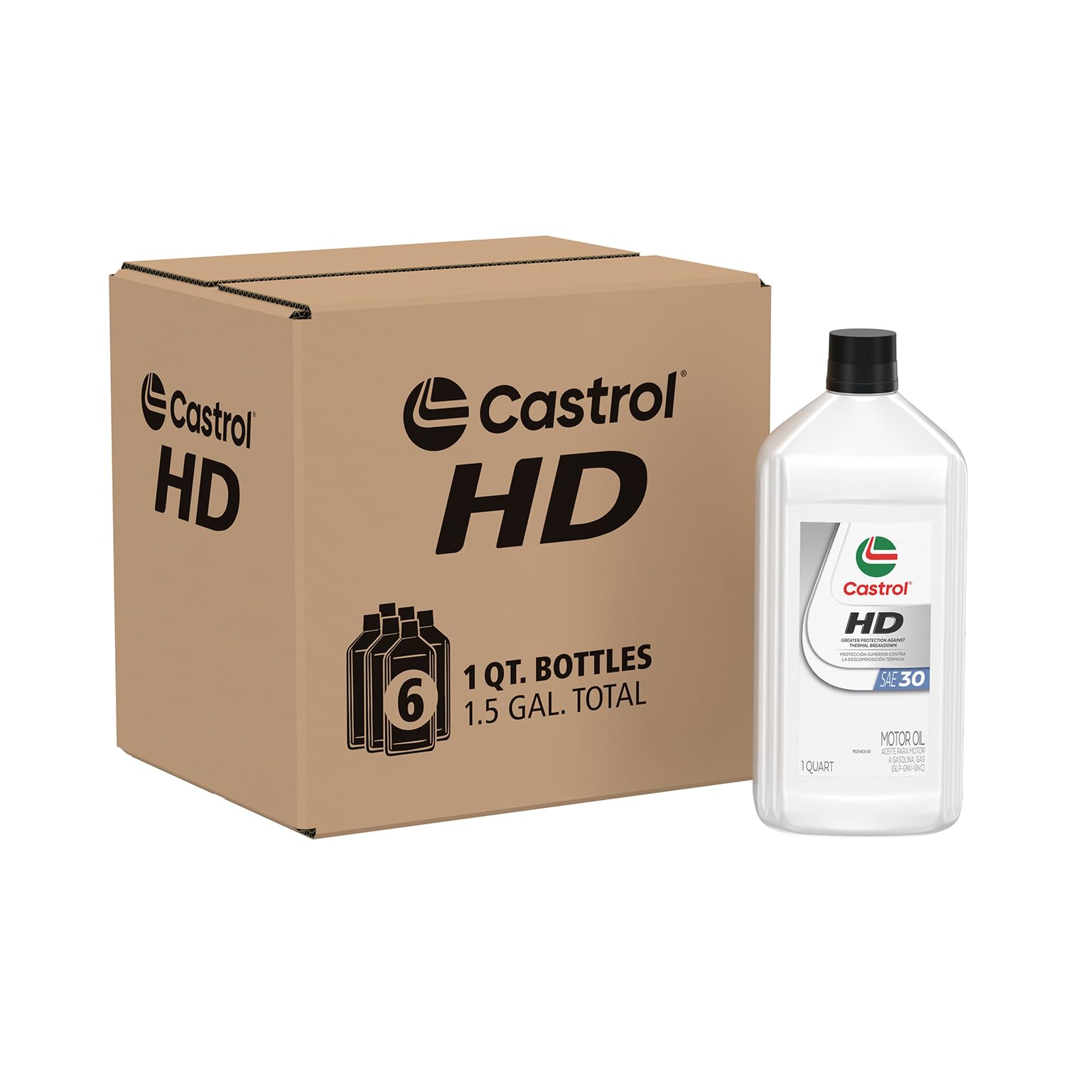 Foto 2 pulgar | Aceite De Motor Castrol Hd-30, 1 Cuarto De Galón (946 Ml), Paquete De 6 - Venta Internacional.