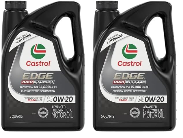 Aceite De Motor Castrol Edge High Mileage 0w-20, Totalmente Sintético, 5 Litros - Venta Internacional.