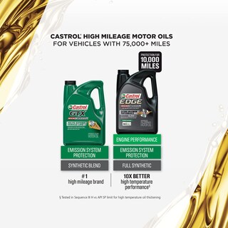Foto 3 | Aceite De Motor Castrol Edge High Mileage 0w-20, Totalmente Sintético, 5 Litros - Venta Internacional.