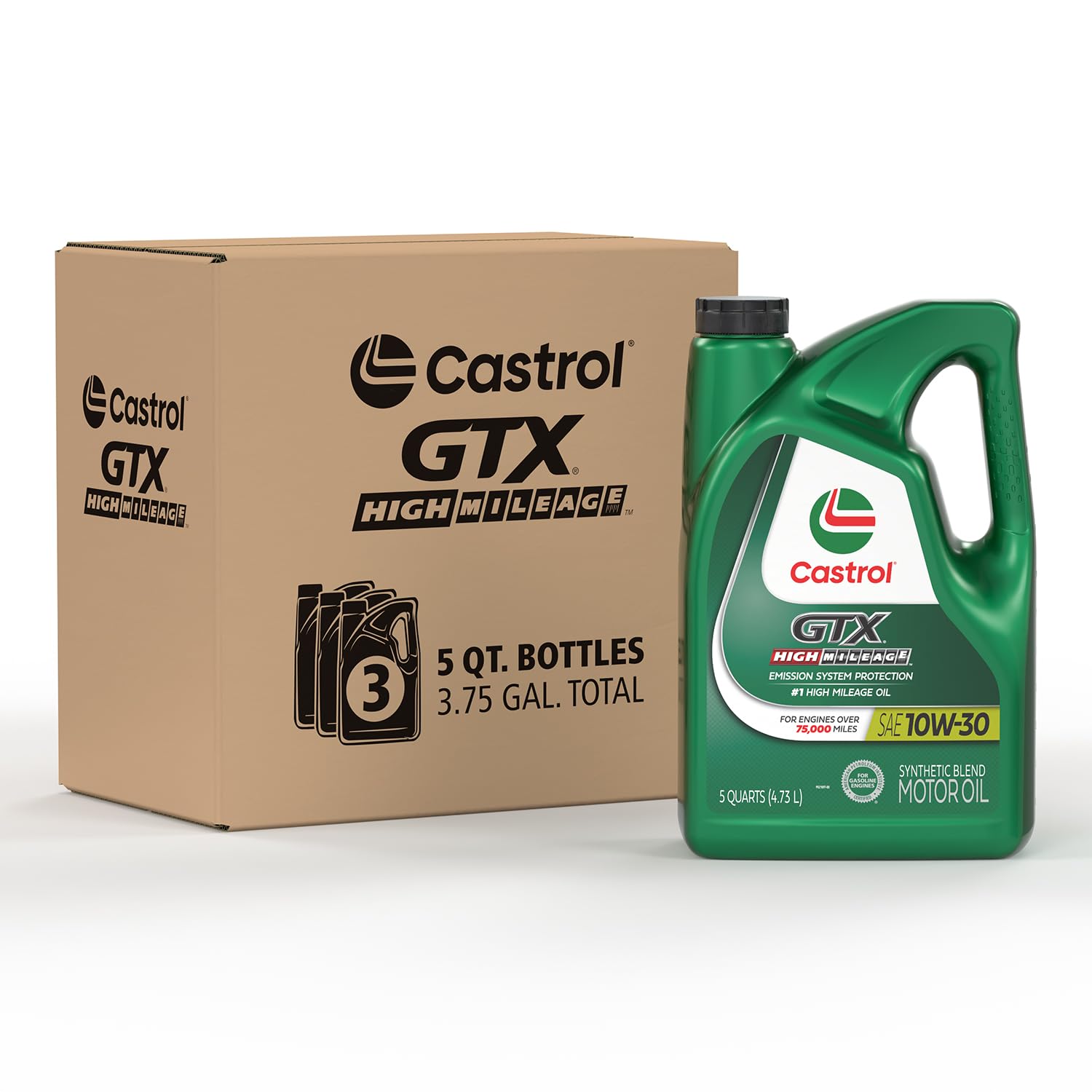 Foto 2 pulgar | Aceite De Motor Castrol Gtx High Mileage 10w-30 Sintético 5lx3 - Venta Internacional.