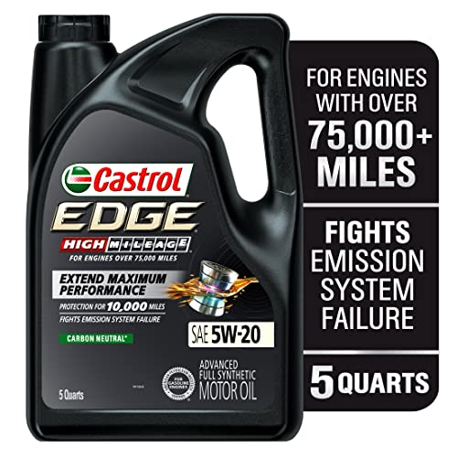 Foto 1 | Aceite De Motor Castrol Edge High Mileage 5w-20, Totalmente Sintético, 5 Litros - Venta Internacional.