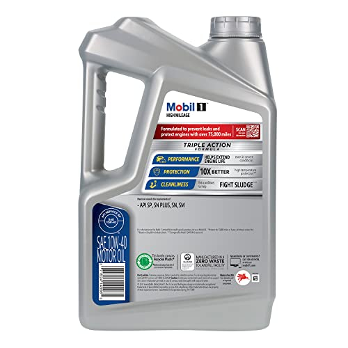 Foto 3 pulgar | Aceite De Motor Mobil 1 De Alto Kilometraje, Totalmente Sintético, 10w-40, 5 Litros - Venta Internacional.