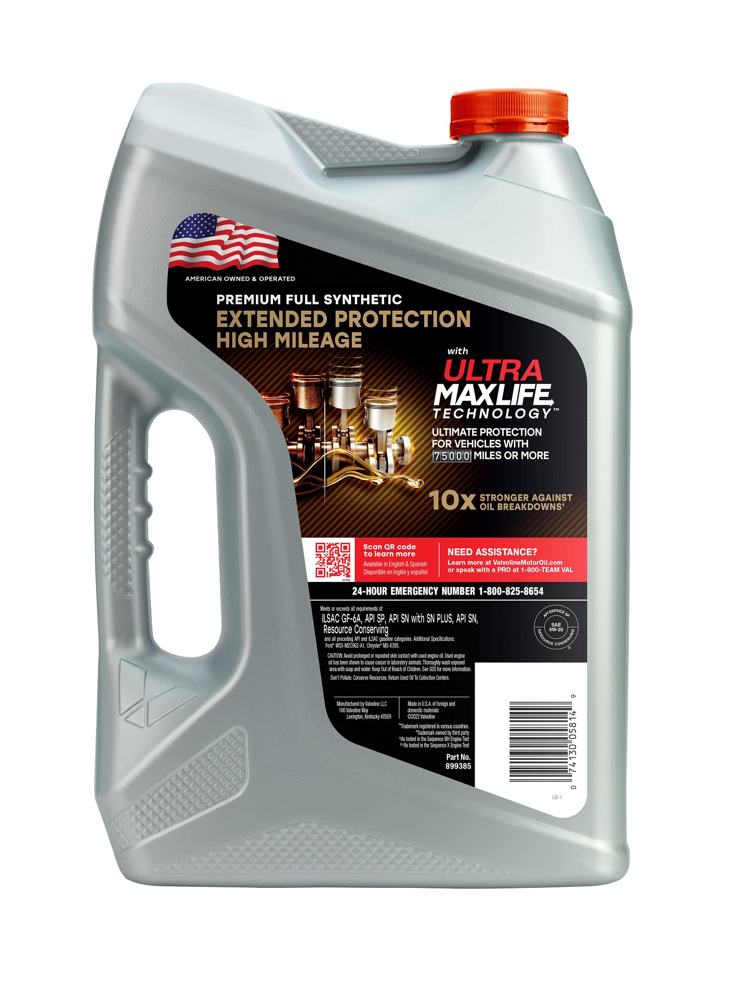 Foto 3 pulgar | Aceite De Motor Valvoline Extended Protection High Kilometraje 0w-20 5l - Venta Internacional.